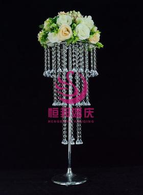 婚庆地道布置道亚具水晶珠PSC帘路引T台装饰具花架克力路引场摆件