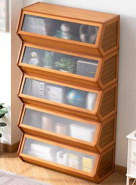 书柜置CJO物架客柜厅带柜门储物体一格子柜展示柜落多层组合柜书