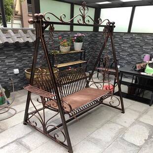 户外吊椅阳10台椅室秋内千椅双休人家用庭院铁艺秋千闲摇椅摇子吊