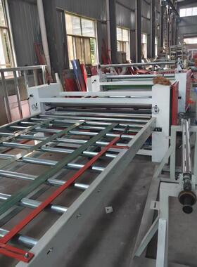 TJD三卷热烫复合机设备玻布胶膜纤PVC膜多卷贴机导热油覆布膜机