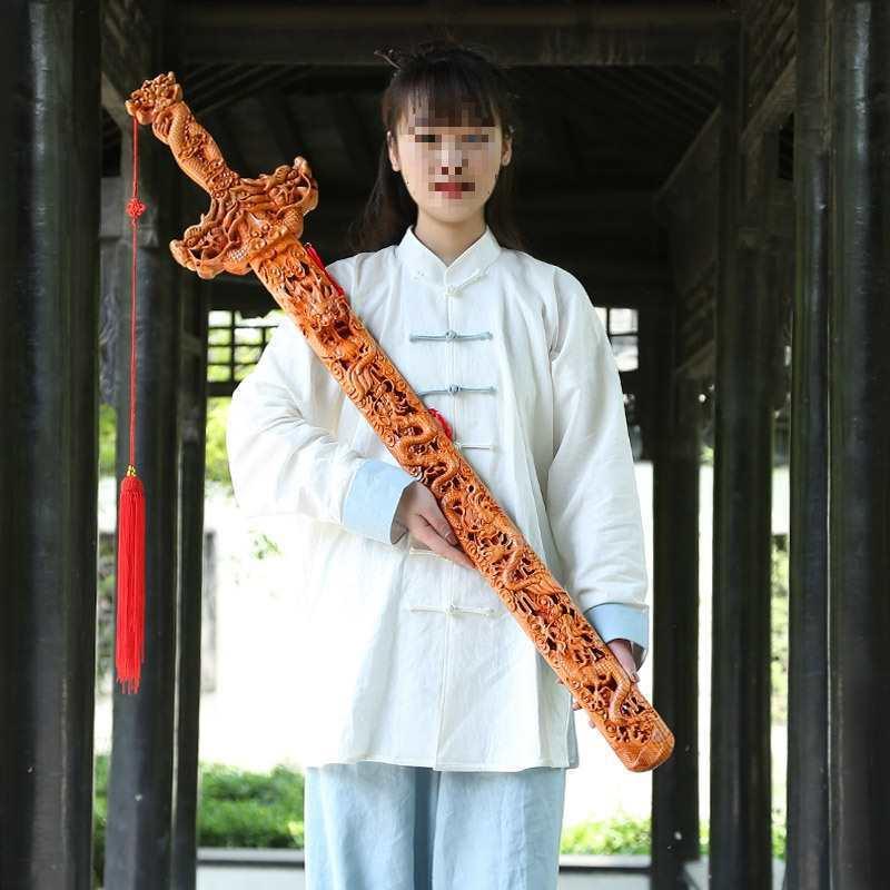 城桃木剑小挂件原件木婴儿大号女款纯摆手工剑734天然肥原木
