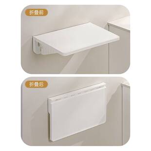 浴室可折叠毛巾架卫生间免打孔置物架放衣服隐形浴巾收纳架子