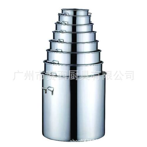不锈钢高身汤米桶汤身煲桶面粉桶多457功能厨房用桶1.矮2厚