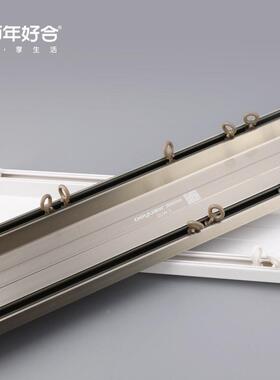 德裕连双轨道客厅室窗体铝合金静IYJ音轨道顺滑窗帘杆飘顶卧装