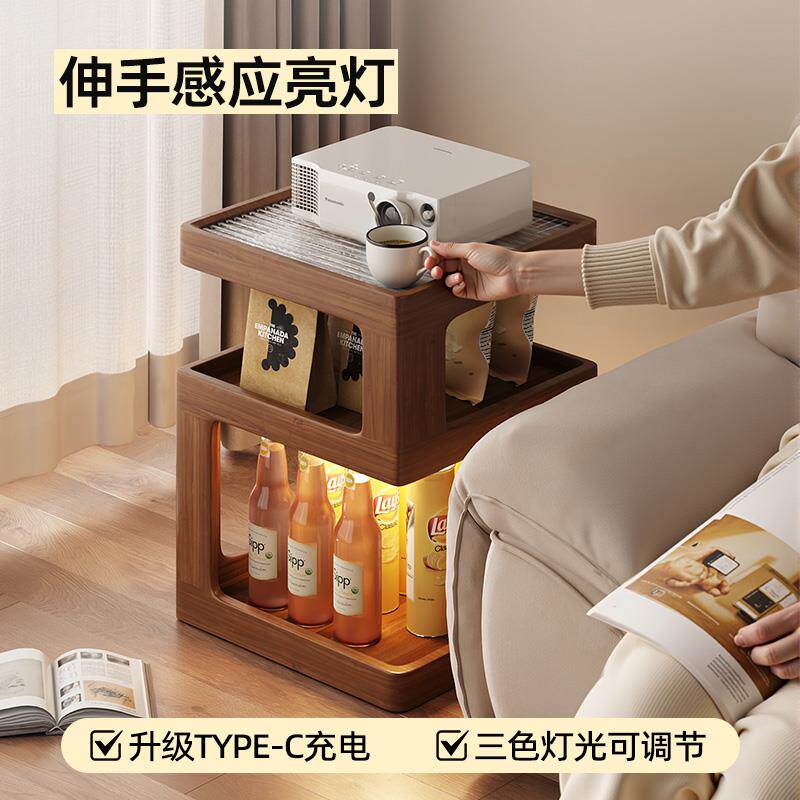 北极树实木沙边几茶几小桌子发边柜2边客厅025新款角几置桌520B-J