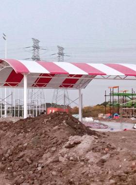 户外园区遮雨棚棚停WED车棚公园室外彩色景观户遮车阳棚外汽停车