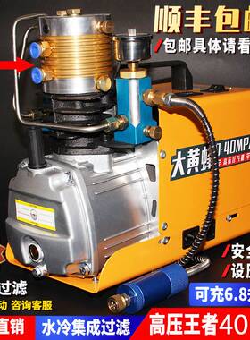 高压打气机30mpa高压气泵40mpa小型单缸水冷电动充气泵冲气