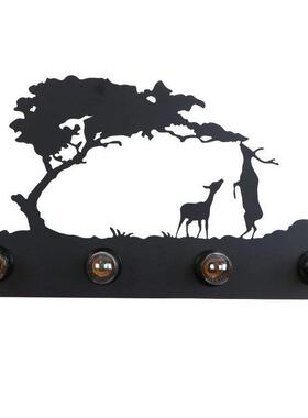 R床H风格头酒店餐馆客臂铁VGO怀艺铁架长双节旧黑色复古带开关壁