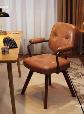 菲勒梳妆椅21753实木奢妆椅女卧室梳妆台靠背椅化子复古凳生轻椅