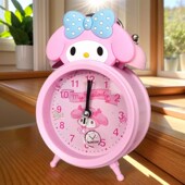 新静音可爱定时宿舍女孩闹钟学生无声夜光桌面小学生卡通儿童新款