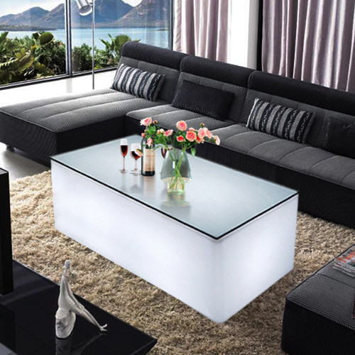 长方形LED发光桌子促销KTV茶几彩色酒吧桌骰中凳子包厢吧台餐桌椅