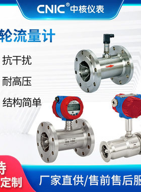 数显涡轮流量计DN25/50高精度液体测量计容积式流量计