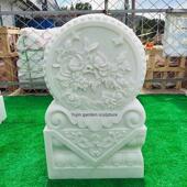 石雕门墩鼓石对天然白玉象石鼓皮绣鼓青石庭院门饰