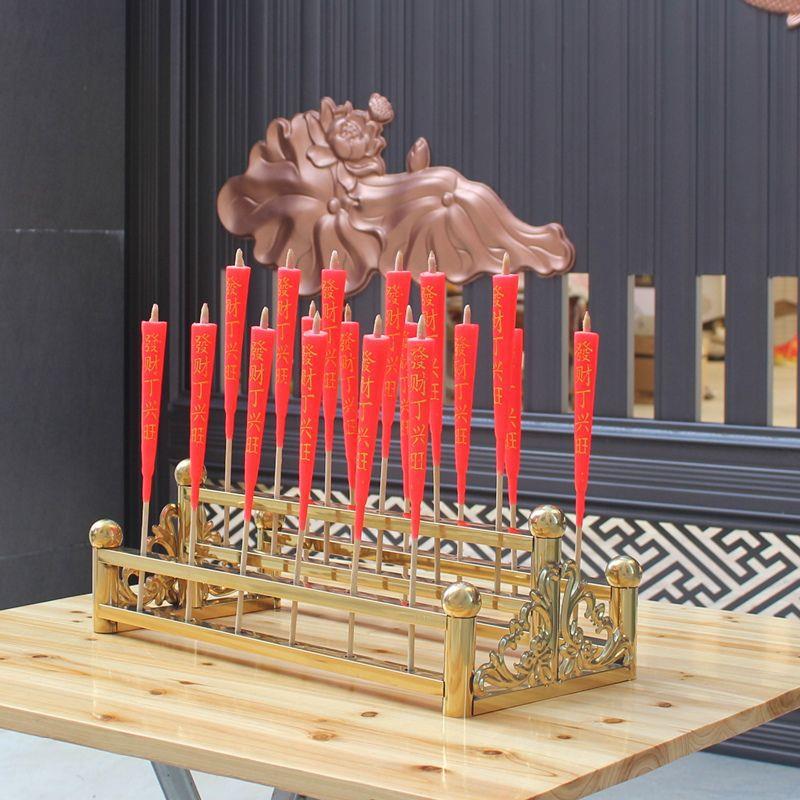 不锈钢蜡烛架子烛台插竹签蜡烛寺庙佛堂潮汕香烛座清明节