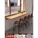实木壁挂式 长窄桌可定制咖啡厅快餐店商业悬空一行表1317