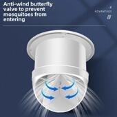 窗户新风机玻璃专用壁挂式 卧室双向流家用全屋新风通风器排风换气