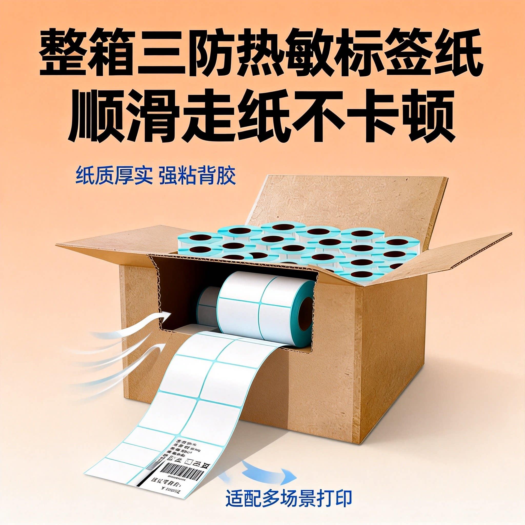 三防热敏不干胶标签纸40x3050x30/70x50加厚强粘打印机条码不干胶