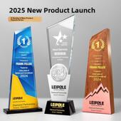 水晶奖杯定制创意金属企业年会优秀员工比赛冠军荣誉25年新款 奖牌