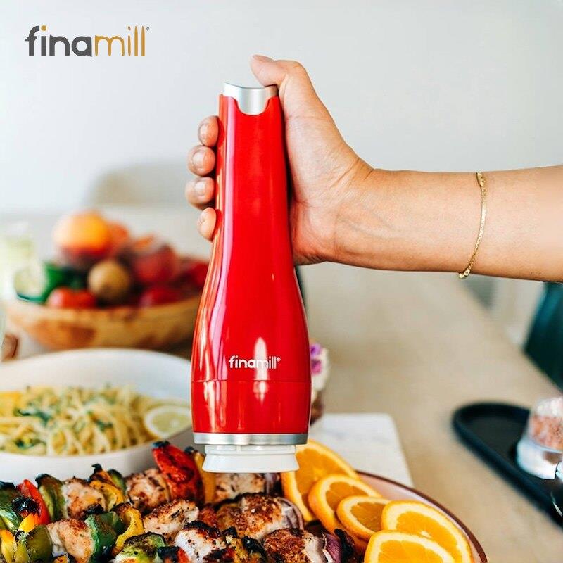 finamill美国电动研磨器限量小蛮腰调料粗细海盐黑胡椒花椒研磨瓶