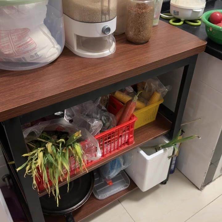 厨房微波炉置物架落地多层收纳层架家用杂货架调料烤箱锅碗整体橱