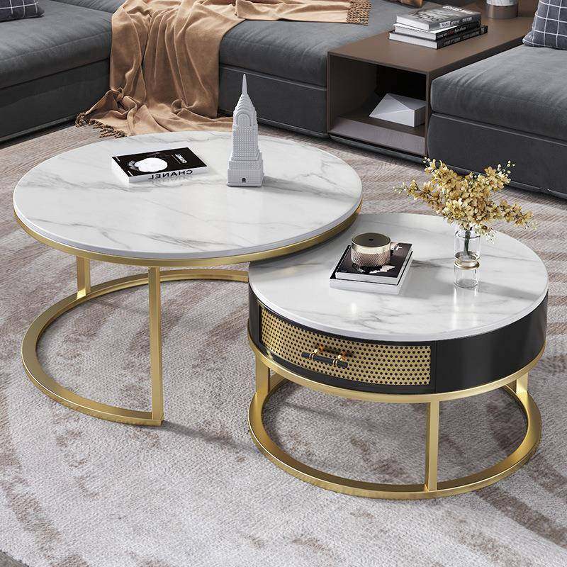 轻奢岩板茶几组合伸缩现代小户型客厅圆形高低子母茶几桌子可储物,电子元器件市场,其它元器件,淘宝优惠券,粉丝福利购,淘宝优惠卷