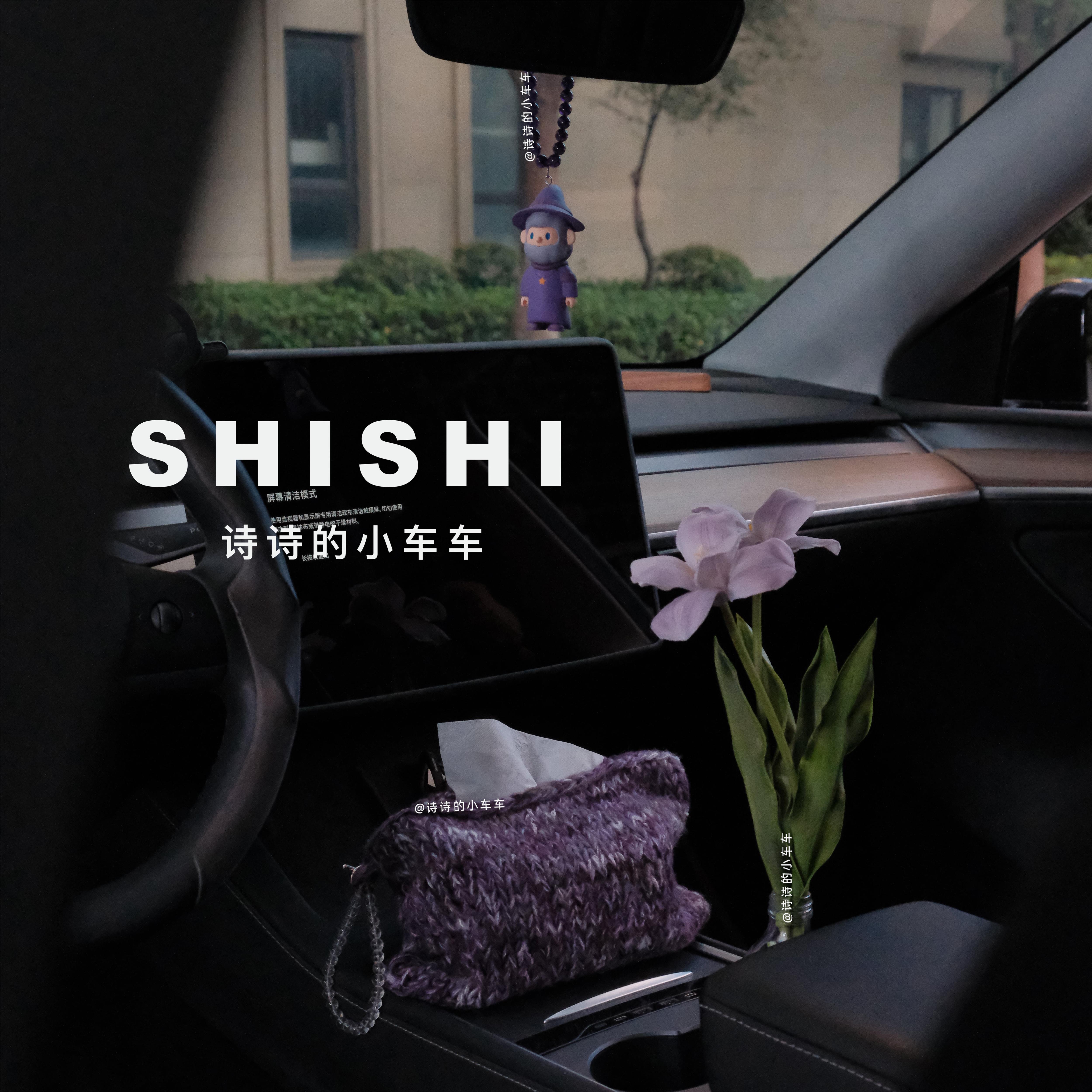 SHISHI | bob紫色巫师+紫水晶 车内装饰车挂车载摆件高级感纸巾盒
