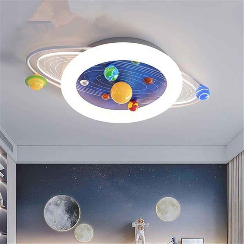 太阳系吸顶灯星球灯全光谱护眼吸顶灯卧室灯男生科技感