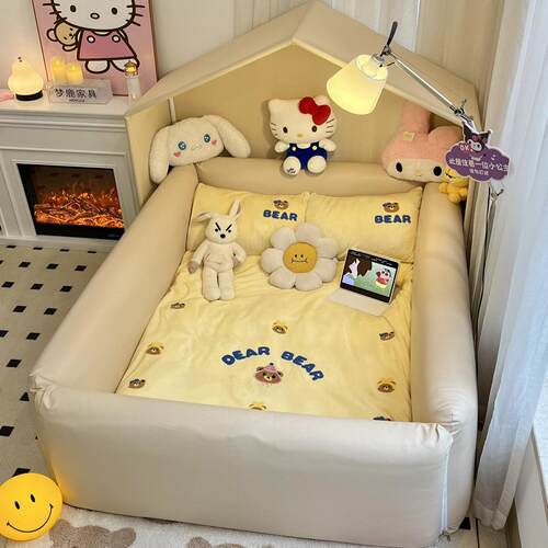 梦鹿树屋床拼接帐篷床男女孩围栏防护栏婴儿床防撞拼接婴儿儿童床