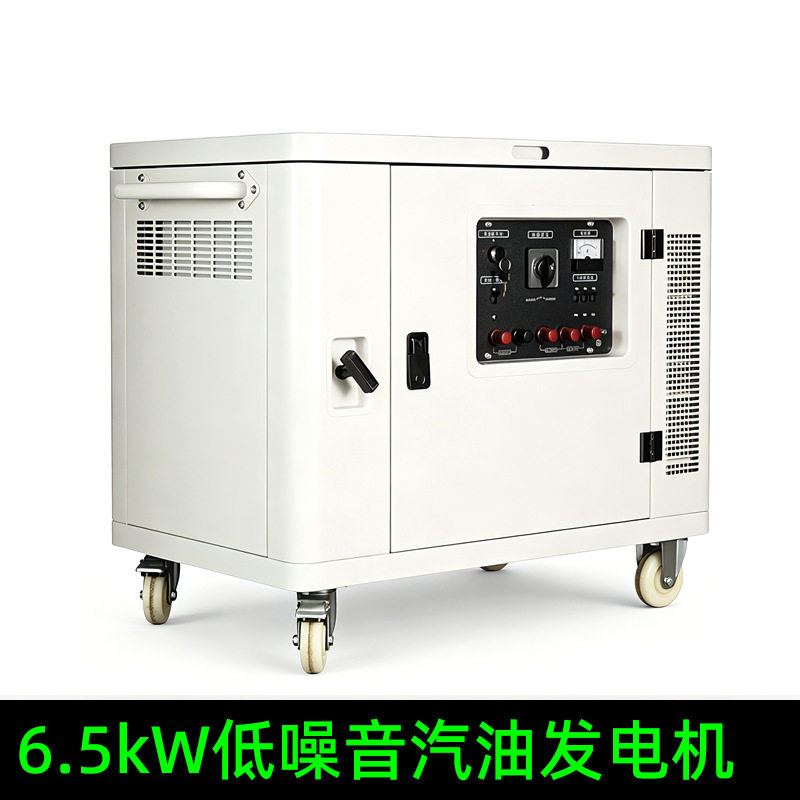 6.5KW汽油发电机低噪音单缸风冷四冲程便携式工地停电应急电源
