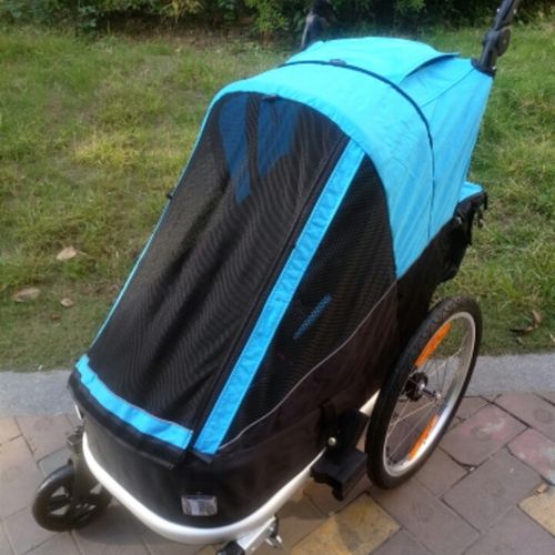 19新款出口单座位儿童推拖车铝合金拖车一键折叠儿童拖车山地拖车