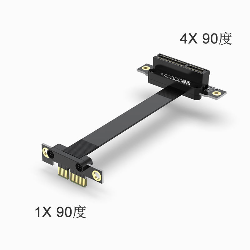 全速pci-e 3.0 1X转4X延长线 台式转接线 x1 x4扩展线网卡阵列卡