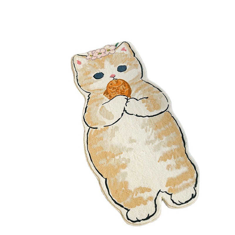 少女卡通可爱地毯卧室客厅儿童房间家用床边爬行床前加厚水洗地垫