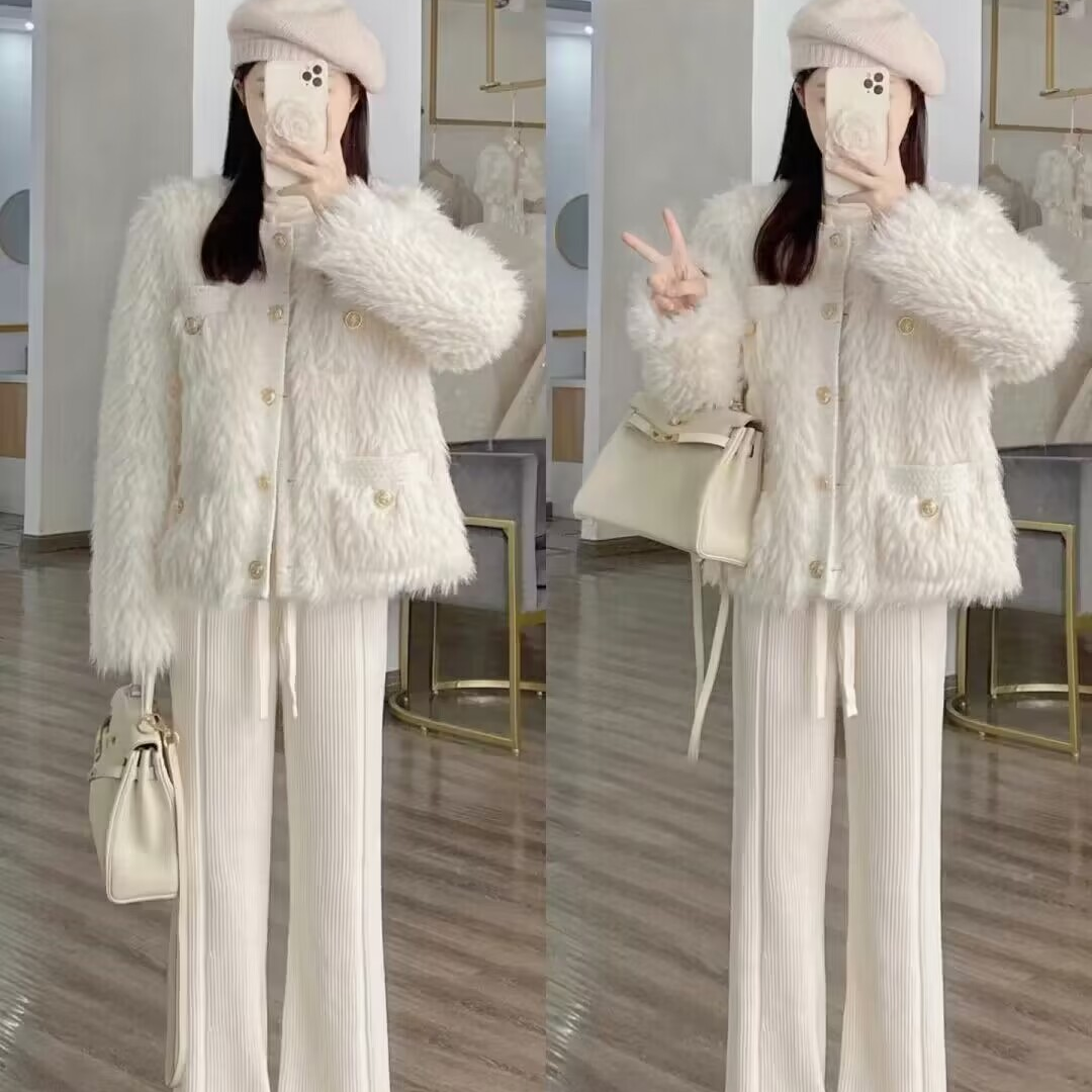 深冬装搭配一整套女高级感又a又飒韩剧富家千金小香风两件套装秋