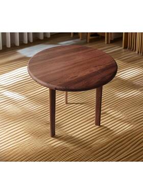 W7缅甸柚木小圆桌家用轻奢茶桌阳台实木圆桌家用实用定 制下午茶