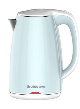 格来德电热壶双层防烫不锈钢自动断电送 泡茶壶1.7L电热水壶D1017
