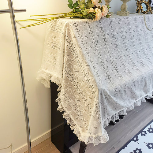 田园钢琴布盖布蕾丝高档电子琴罩半罩防尘罩全罩荷叶花边公主琴