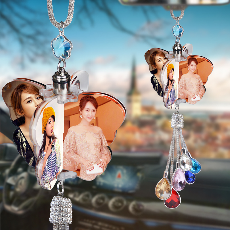 车内装饰用品大全汽车挂件手工diy 照片定制车载吊饰吊坠高档大气