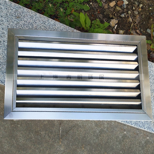 不锈钢百叶窗外墙防雨罩通风口中央空调排气扇防雨百叶 条形风口