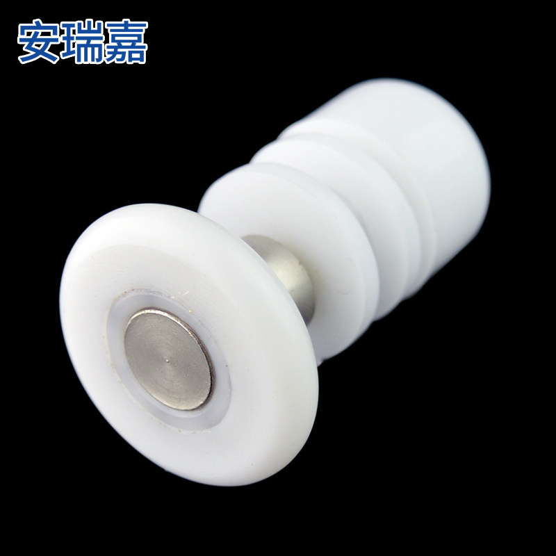 老式淋浴房移门滑轮配件浴室玻璃门不锈钢轴滚轮子偏芯单轮卫生间