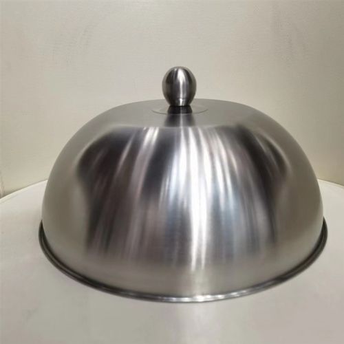 不锈钢牛排盖铁板烧盖防油盖菜罩圆形食物盖食品球形盖无磁