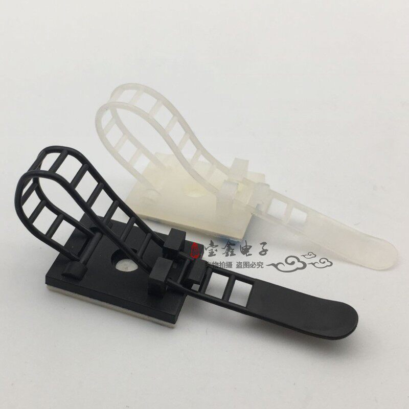 CL-1/2/3背胶粘式扎带固定座免打孔电线束线夹理线器线卡子100个