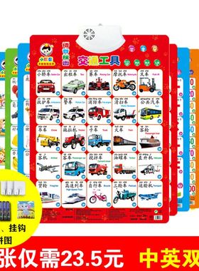 宝宝启蒙有声挂图幼儿童发声早教语音拼音字母认知识字卡墙贴玩具