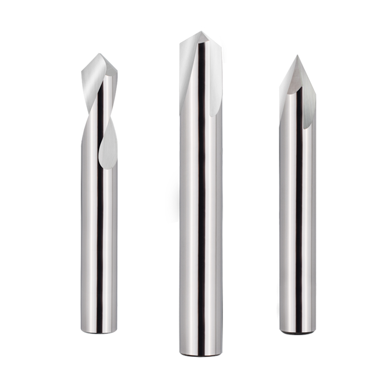 铝用钨钢倒角刀合金定点钻高光中心钻0度90度0度倒角钻头