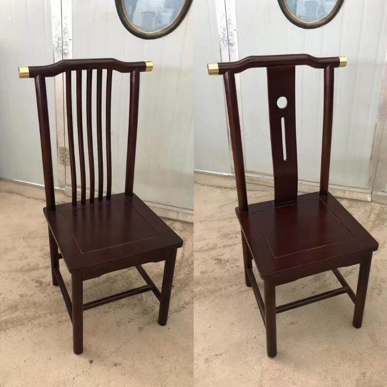 中式桌酒店实木圆形厂餐桌椅子制作仿椅XCK古可选款餐式家