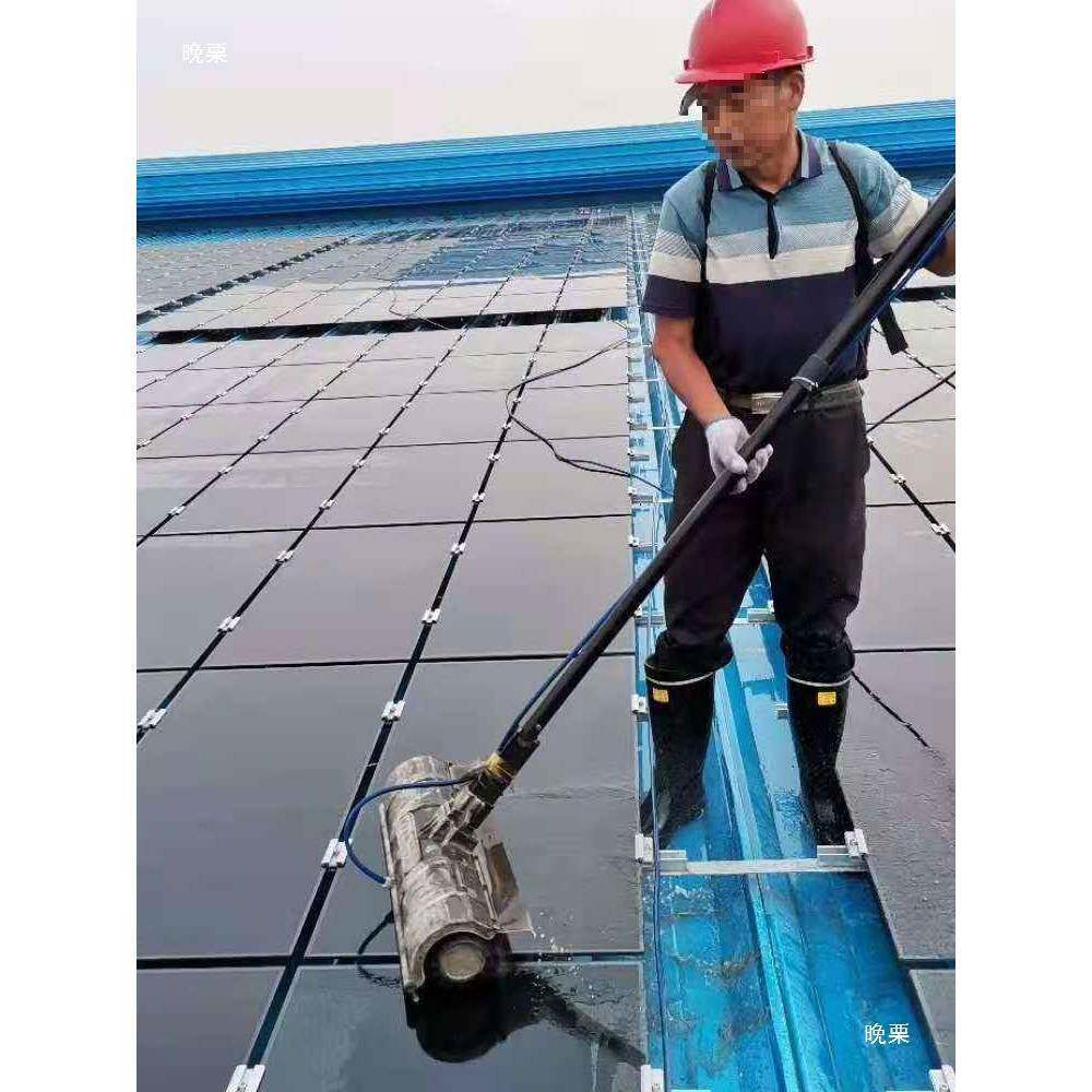WQG阳能光板电站组伏件清洗设备全自动无太水有水电动辊刷工刷具