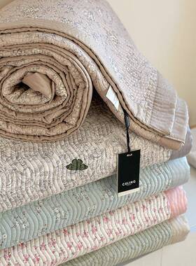 莫代尔天丝XL250412床盖三件夏季夏夹棉绗缝床单可被机洗套凉防滑