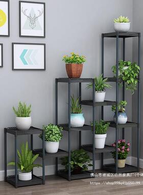 花层架子多室内家客厅花架黑色架飘用窗置物阳台JJH绿萝花盆架子