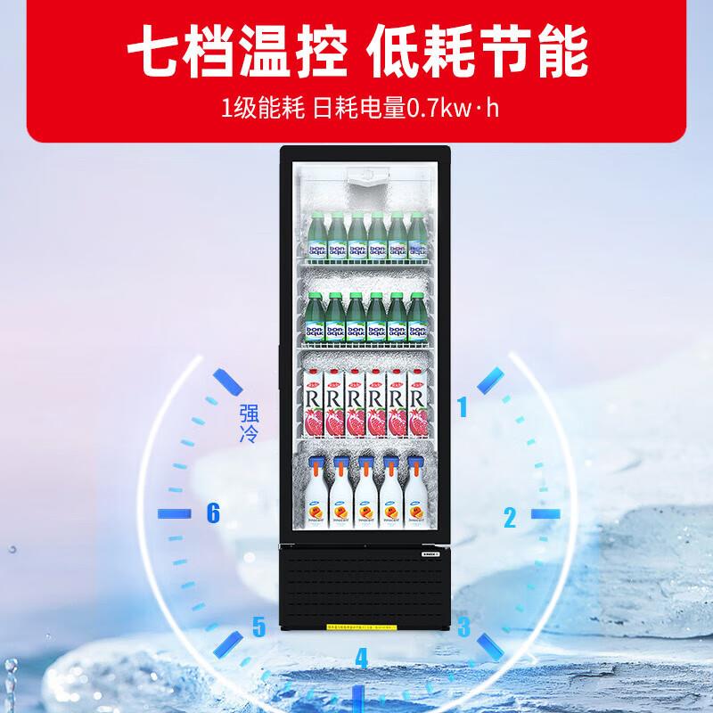 冷星星展示柜冷藏TJG保鲜柜商用单门立式冰柜风饮超市便利店陈料