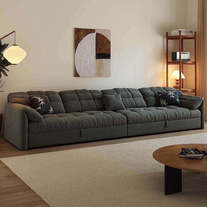 艺沙发象耳朵沙发床一体布两用多796大能直排抽拉床带贵妃储物功