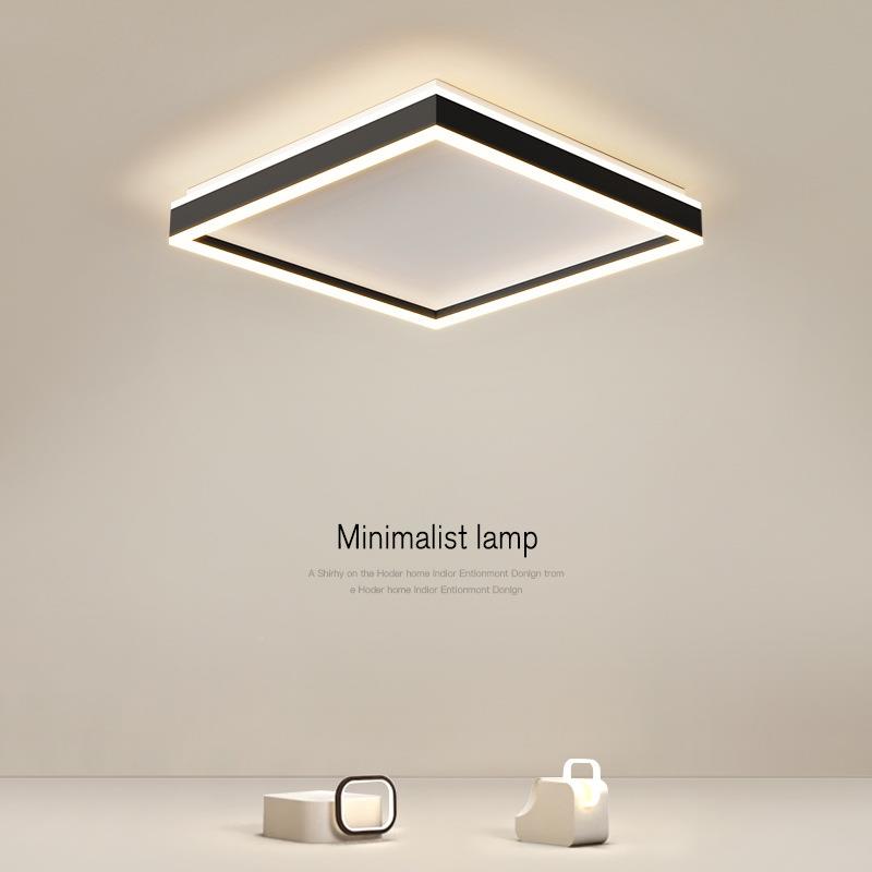 方形现代无品牌/简约卧具室房LED吸顶灯网卧室餐厅书轻奢红智能灯